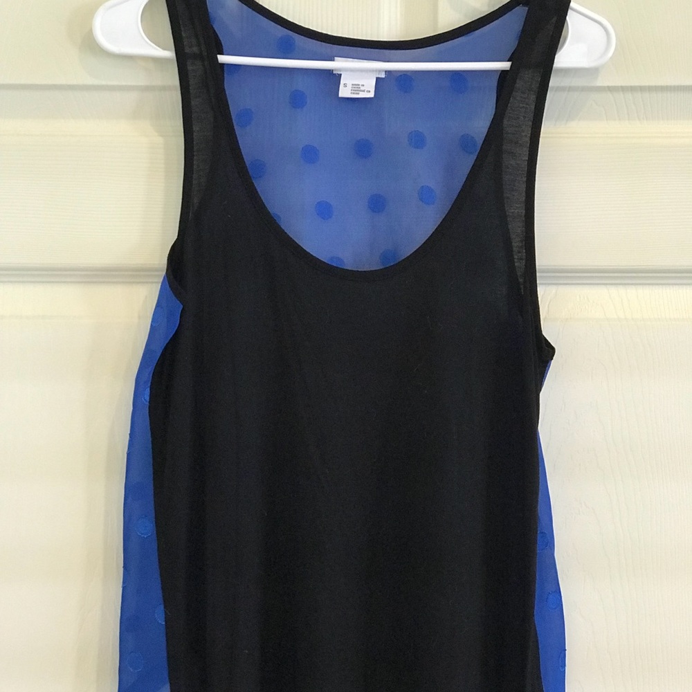 Cooperative sheer two toned sleeveless top - Picture 5 of 8